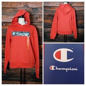 NWT Champion Hoodie Youth Size 18 20 Pullover Fleece Hooded Sweatshirt Scarlett